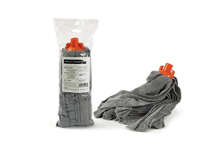 Perfetto 26500 Micromop Mop in Microfibra Professionale 200 Kg Lavabile in Lavatrice 60° colore Grigio
