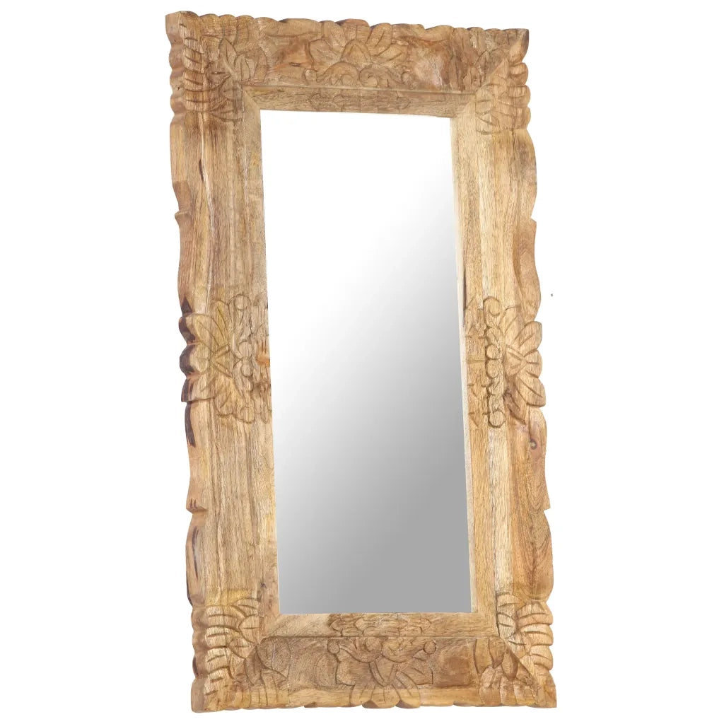 Specchio 80x50 cm in Legno Massello di Mango cod mxl 67789
