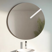 Specchio tondo 60 cm a filo lucido con lampada a LED da 26 cm