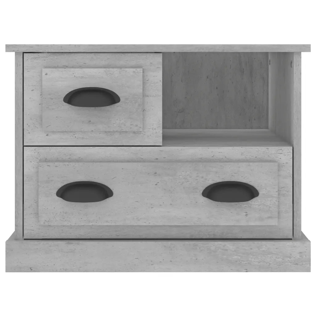 Comodino | Armadio da Notte | Mobiletto da notte Grigio Cemento 60x39x45 cm