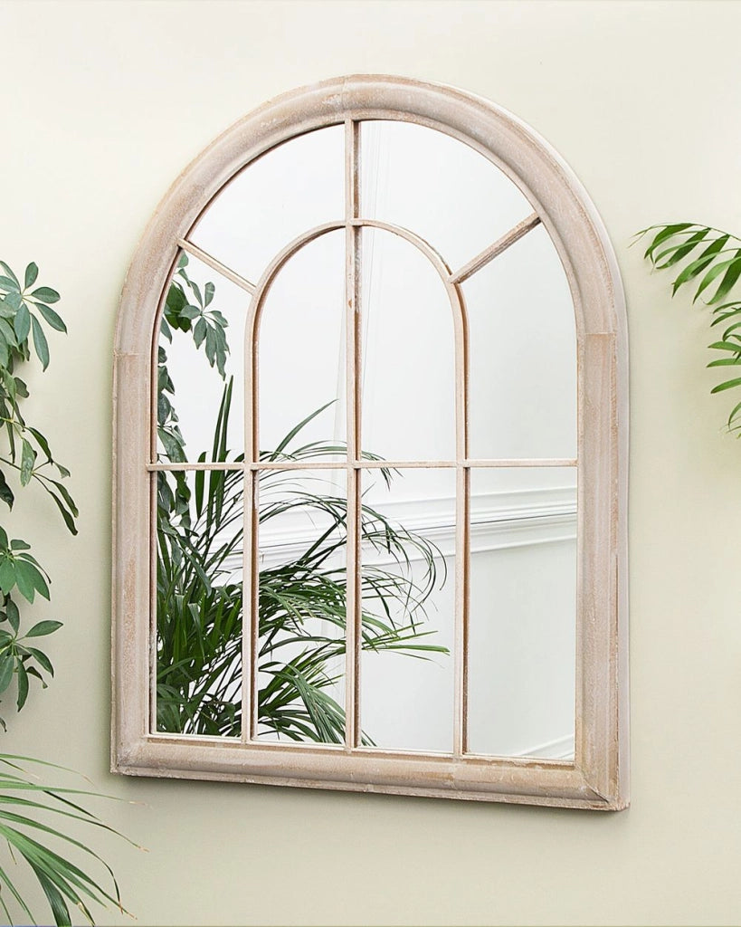 Specchio da parete Cornice in metallo beige 69 x 88 cm Dipinto tradizionale
