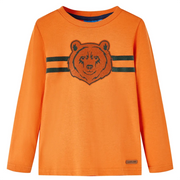 Maglietta per Bambini a Maniche Lunghe Arancione Scuro 128cod mxl 108286