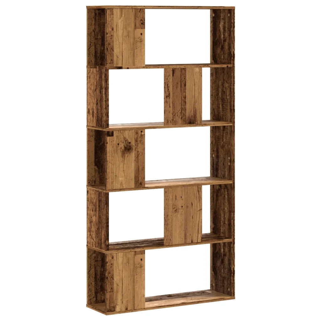 Libreria 5 Ripiani Legno Vecchio 80,5x23,5x162,5cm Multistrato 852778