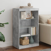 Credenza con Luci LED Grigio Cemento 60,5x37x100 cm 836710