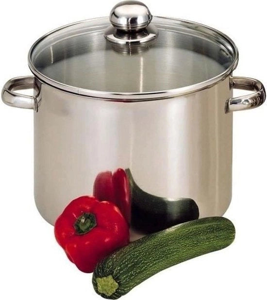 Pentola con Coperchio in Vetro - Acciaio Inossidabile - 11 L - 26 cm