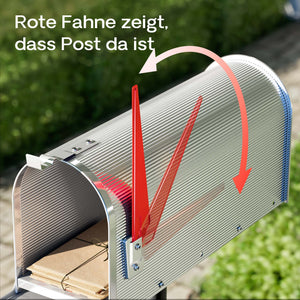 Cassetta postale americana in acciaio zincato grigio con materiale di montaggio