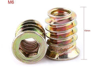 Viti a 5 punte galvanizzate - Copricapo a 5 punte - Viti a 5 punte per mobili - Viti a 5 punte per legno - Viti M6/M8/M10 - Viti a vite completa - Acciaio al carbonio - Resistenti all'ossidazione - Viti a 5 punte