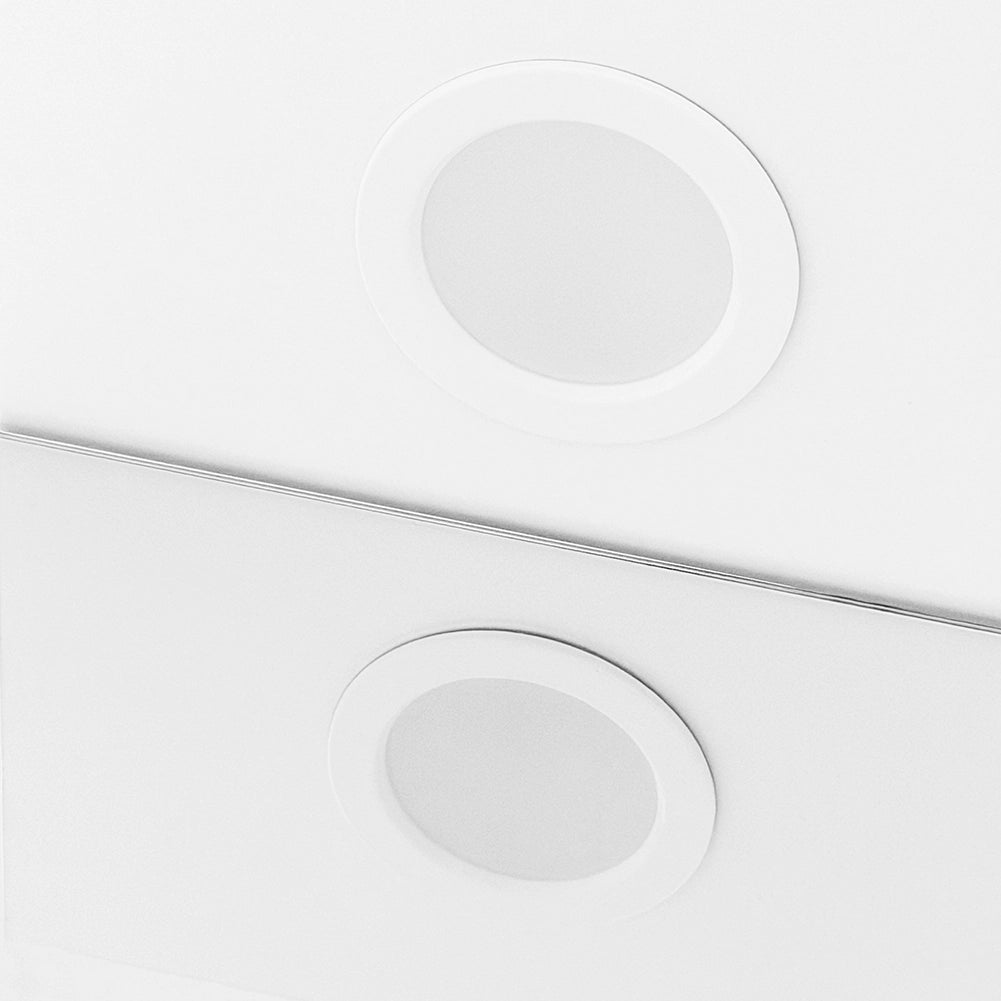 Set Completo Mobile da Bagno da Terra 85 cm con Due Ante Bianco Specchio e Accessori