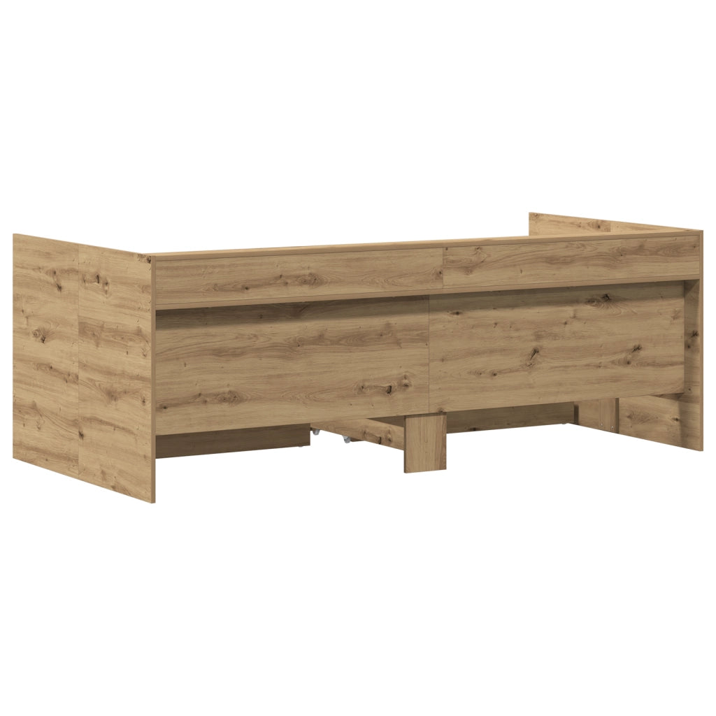 Daybed con Cassetti Rovere Artigianale Legno ingegnerizzato