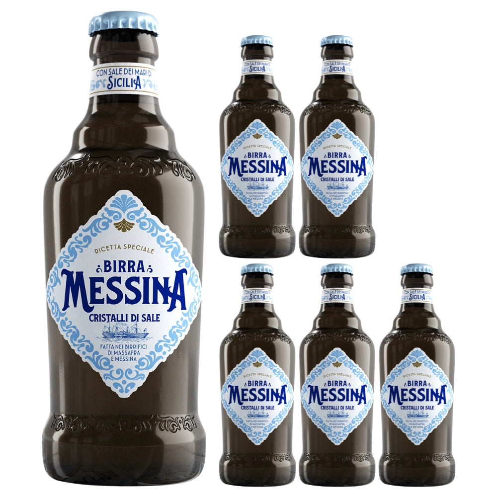 Birra messina cristalli di sale ricetta speciale 6 bottiglie da 50 cl