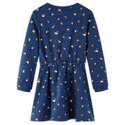 Abito da Bambina a Maniche Lunghe Blu Marino 128 CFW4111629