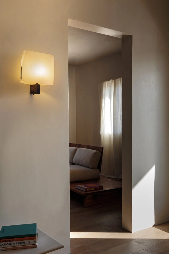 LUANG AP, Applique in Papiro per Interni, Faro Barcelona Colore: Beige
