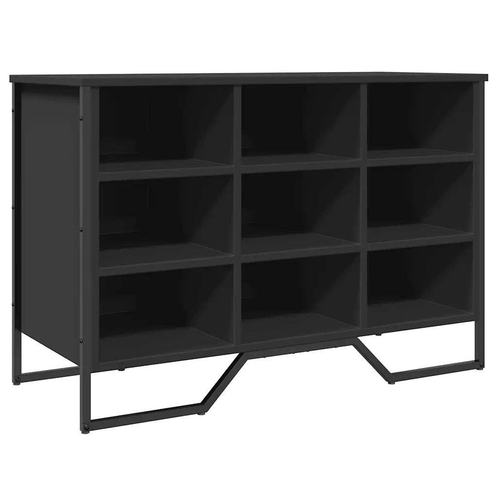 Scarpiera-Scaffale per scarpe Nera 90x38x61,5 cm in Truciolato