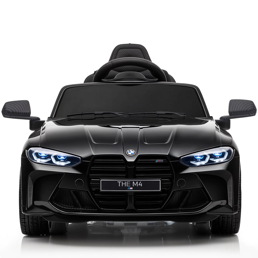 Macchina Elettrica per Bambini a Licenza BMW M4 con Telecomando, Clacson e Fari, 108x69.5x51 cm, Nera