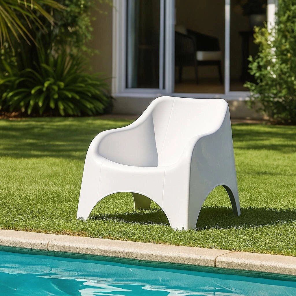 Agri, Poltrona da Esterno una Sedia Made in Italy, 81x79 cm Bianco