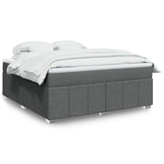 vidaXL Giroletto a Molle con Materasso Grigio Scuro 180x200 cm Tessuto