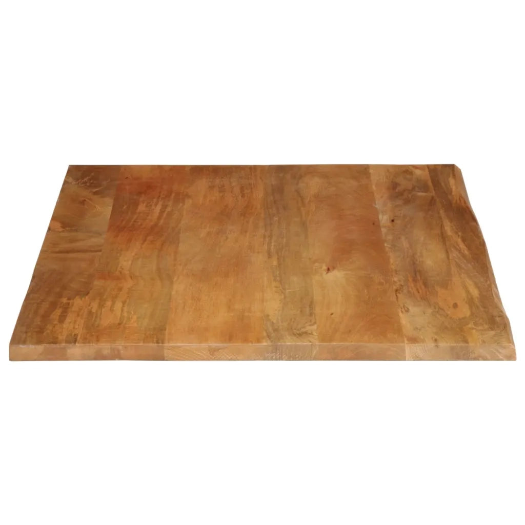 Piano Tavolo Bordi Vivi 100x80x3,8cm in Legno Massello di Mango 370604