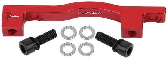 Adattatore per disco freno per mountain bike A-F203 - Duraturo e nero (rosso) - Adattatore per bicicletta universale di alta qualità