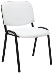 Sedia impilabile Ken similpelle bianco