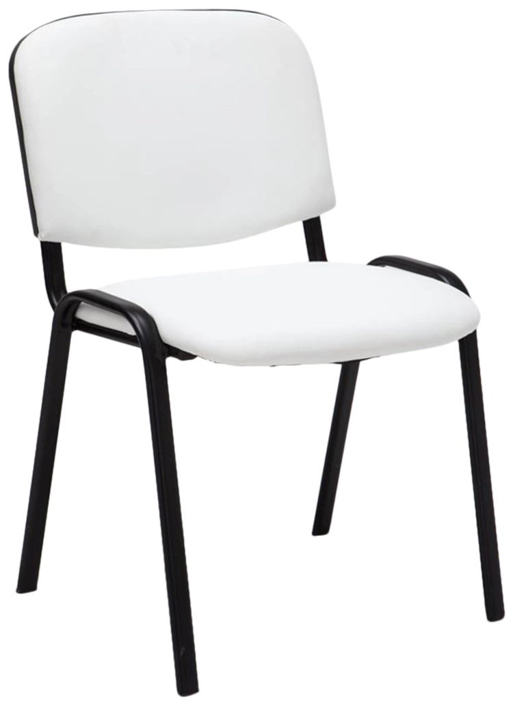 Sedia impilabile Ken similpelle bianco