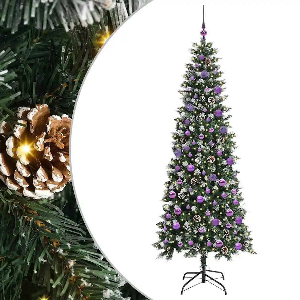 Albero di Natale artificiale con 300 LED Verde 210 cm 3395838