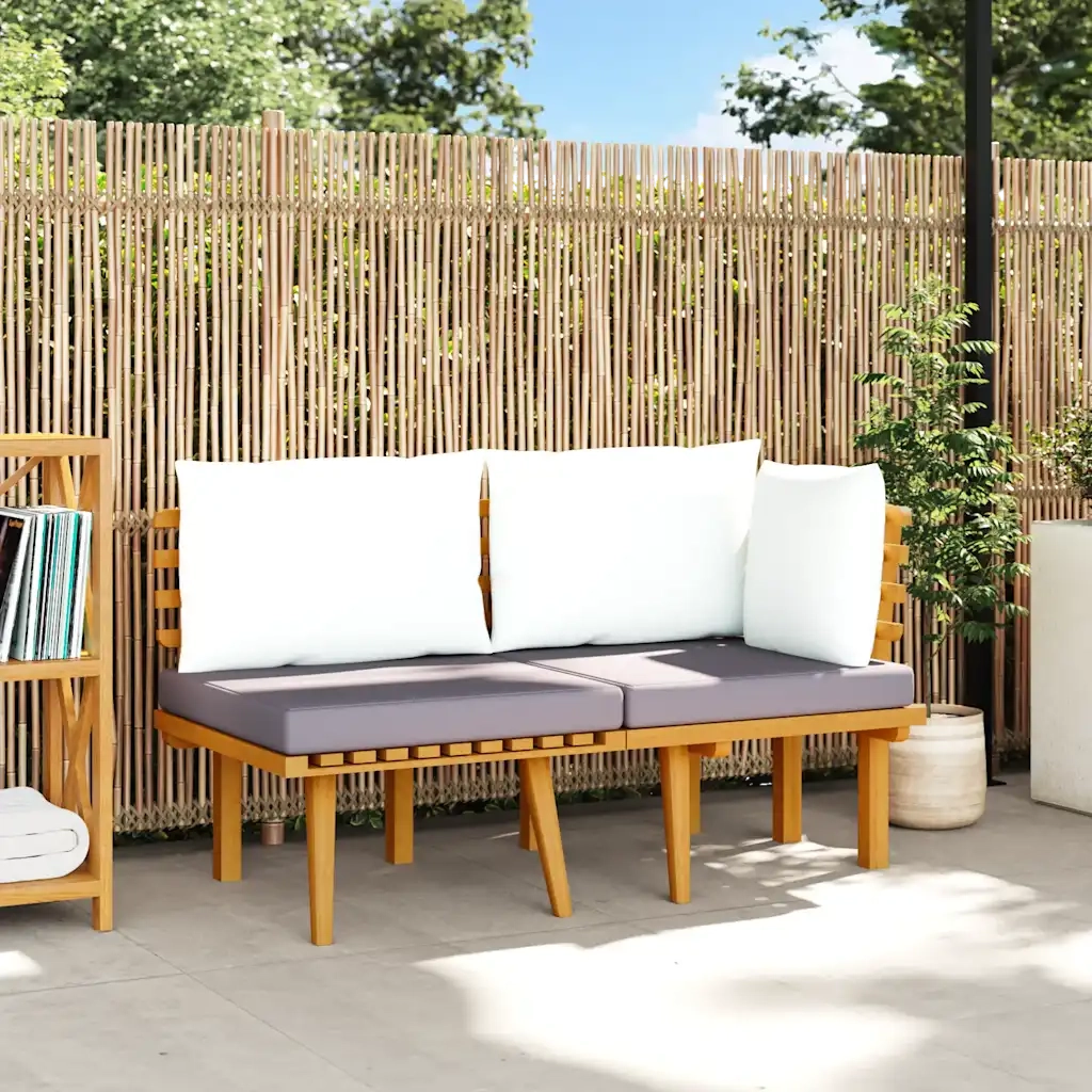 Set Divani da Giardino 2 pz con Cuscini in Massello di Acacia cod mxl 70744