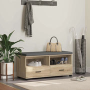 Panca per ingresso con cuscino Rovere Sonoma 100 x 38 x 46 cm 891466