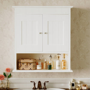 Mobile bagno sospeso bianco 2 ante scandinavo mensole da parete loft