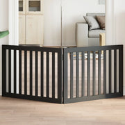 vidaXL Cancello per Cani Pieghevole 2 Pannelli Nero 160cm Legno Pioppo