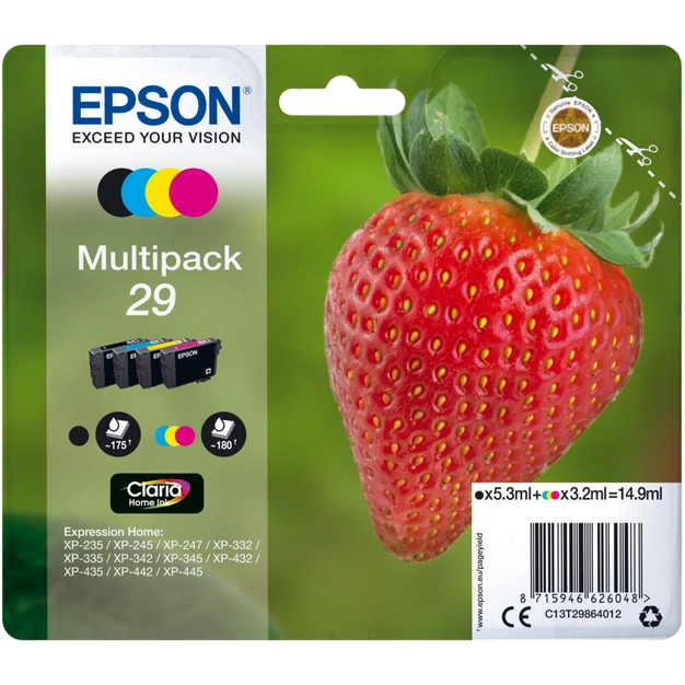 Epson Strawberry Multipack Fragole 4 colori Inchiostri Claria Home 29