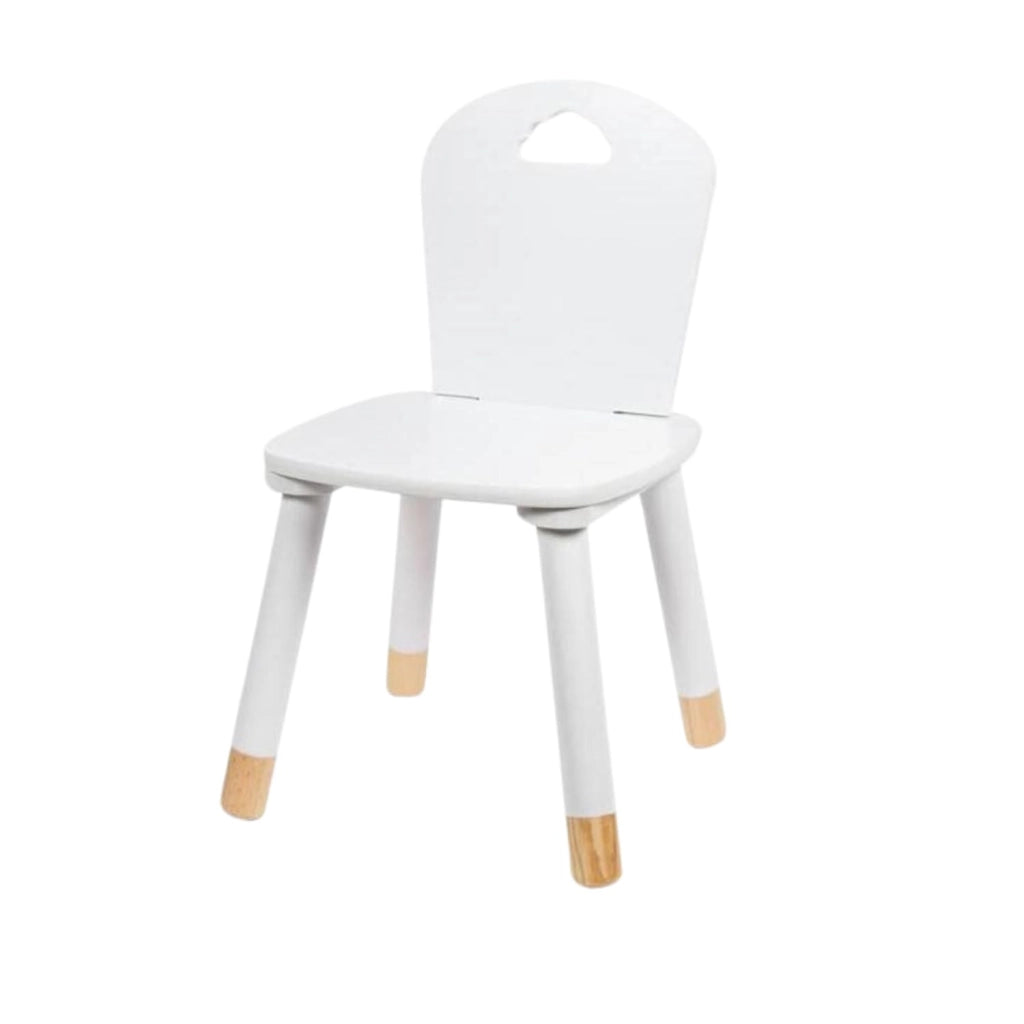 OWIJI Sedia Bambini Legno Schienale Bianca Anti Scivolo Dimensioni 32 x 31,5 x 50 cm Leggera Versatile Cameretta Cucina Stanza Giochi