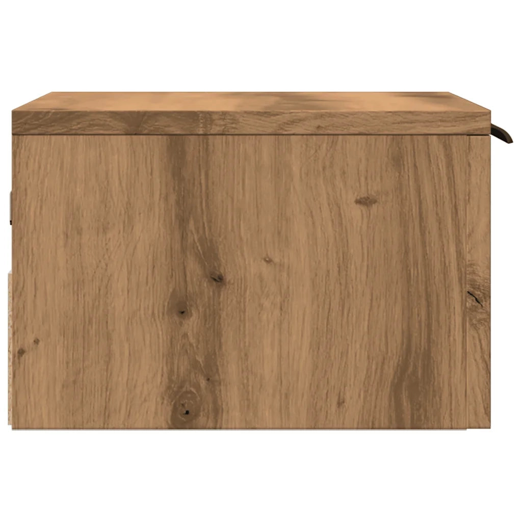 Comodino a Muro Rovere Artigianale 34x30x20 cm 856981