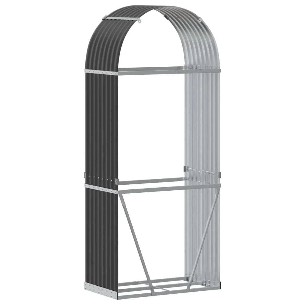 Portalegna 80 x 45 x 190 cm acciaio zincato antracite 02_0043786