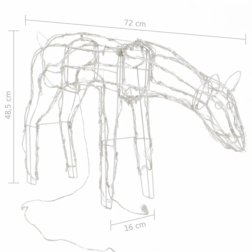 Decorazioni di Natale a Forma di Renne 3 pz 229 LED 289962