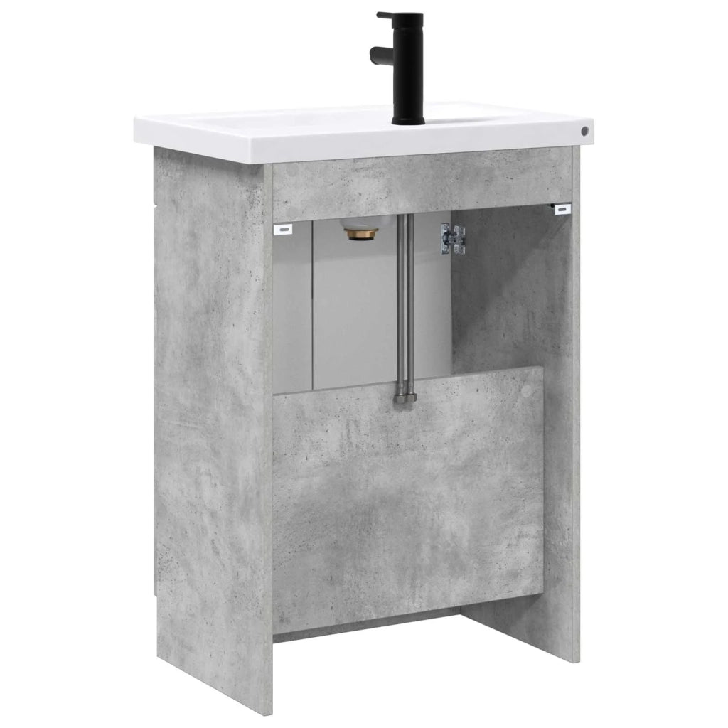 Set di mobili per il bagno Grigio Cemento 56 x 37,5 x 81 cm 3404147