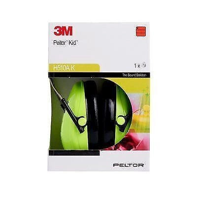 3M H510AKGC1 Peltor Kid Paraorecchie Protezione Uditiva Bambini Attenuazione 27 dB colore Verde