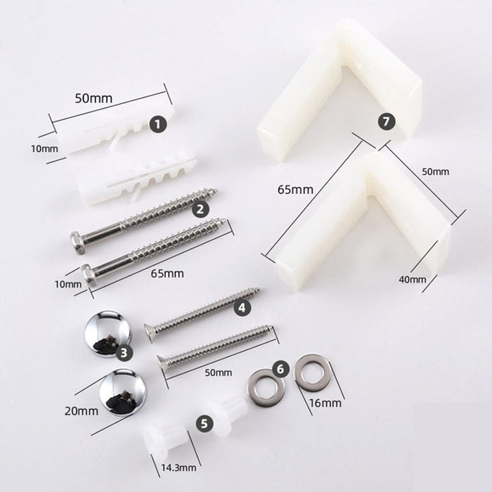 Kit completo di viti e staffe di fissaggio per sanitari a pavimento standard *** confezione 1