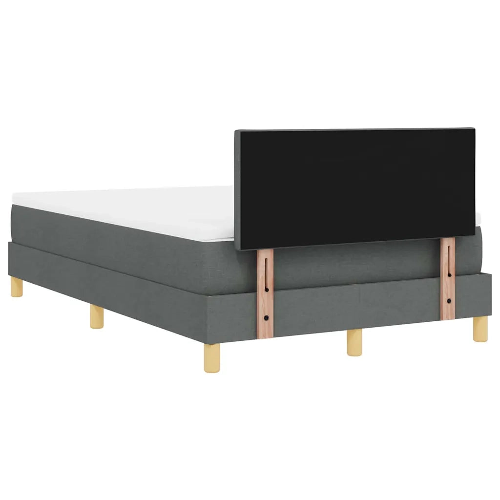 Letto a molle con cuscino Grigio scuro 120 x 190 cm Tessuto 3338980