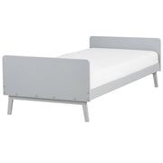 Letto singolo moderno con rete a doghe in legno di pino grigio 90 x 200 cm cameretta moderna