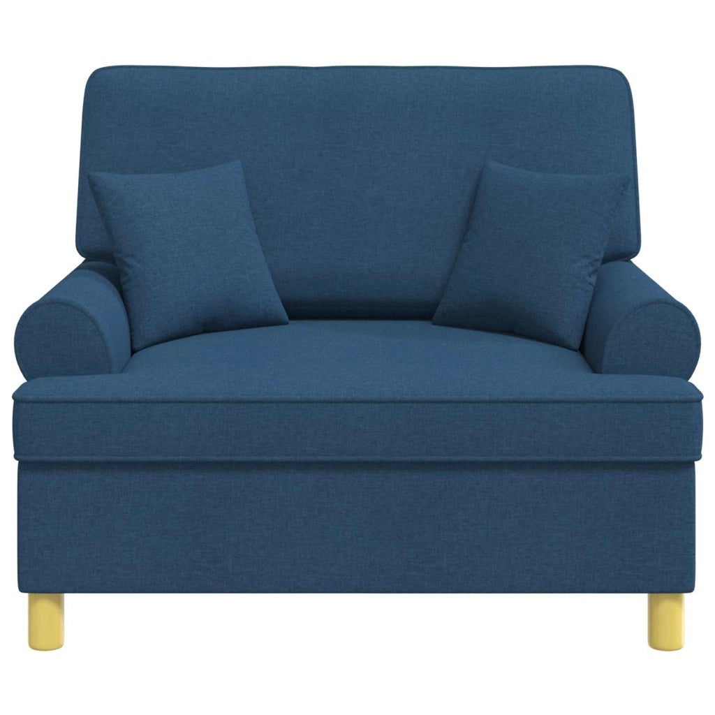 Poltrona con cuscini Blu Tessuto 42043512