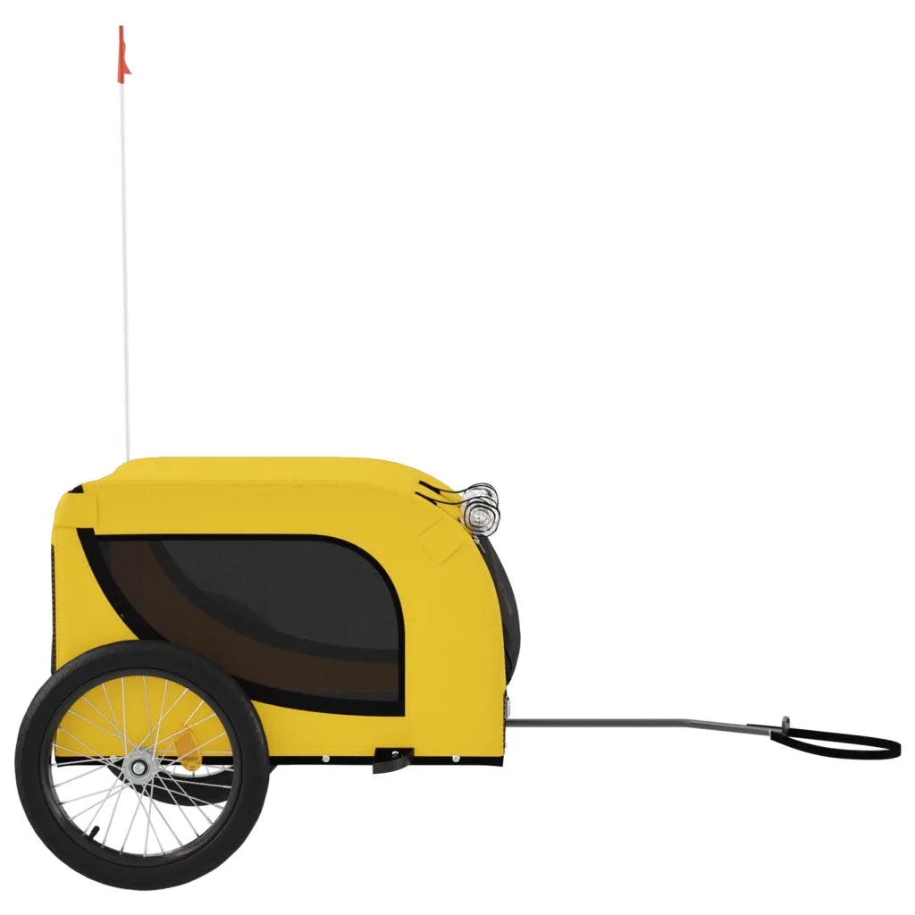 Rimorchio da Bici per Animali Giallo e Nero Oxford e Ferro CFW1285080