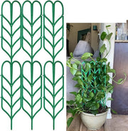 Supporti per piante di rampicante 6 pezzi supporti in plastica per piante in vaso piantine verdi supporti mini per piante di rampicante pieghevoli per fai da te stesso supporti per vasi di fagioli, verdure e clematis (6 pezzi)