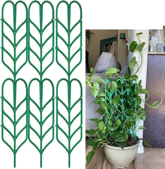Supporti per piante di rampicante 6 pezzi supporti in plastica per piante in vaso piantine verdi supporti mini per piante di rampicante pieghevoli per fai da te stesso supporti per vasi di fagioli, verdure e clematis (6 pezzi)