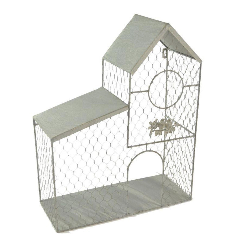 Gabbia casetta gardening grigio cm 40x51x17
