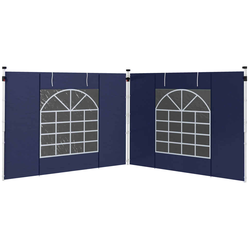 Tende da giardino 2 pezzi per gazebo 3x6m o 3x3m ¨C zephmum ¨C Blu