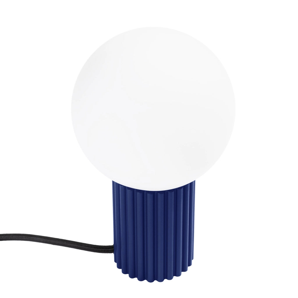Lampada tavolo SFERA Pure Lume blu globo bianco G9 8W