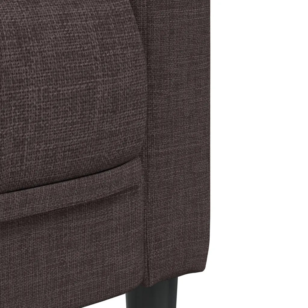 Poltrona-Divano Sedia-Poltroncina Marrone Scuro in Tessuto