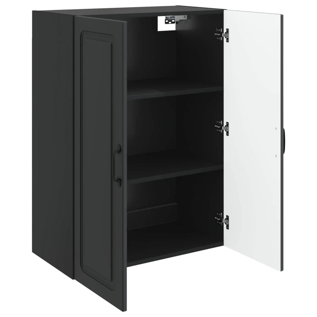 Mobiletto a muro Nero 66 x 34,5 x 90 cm Legno ingegnerizzato 899246