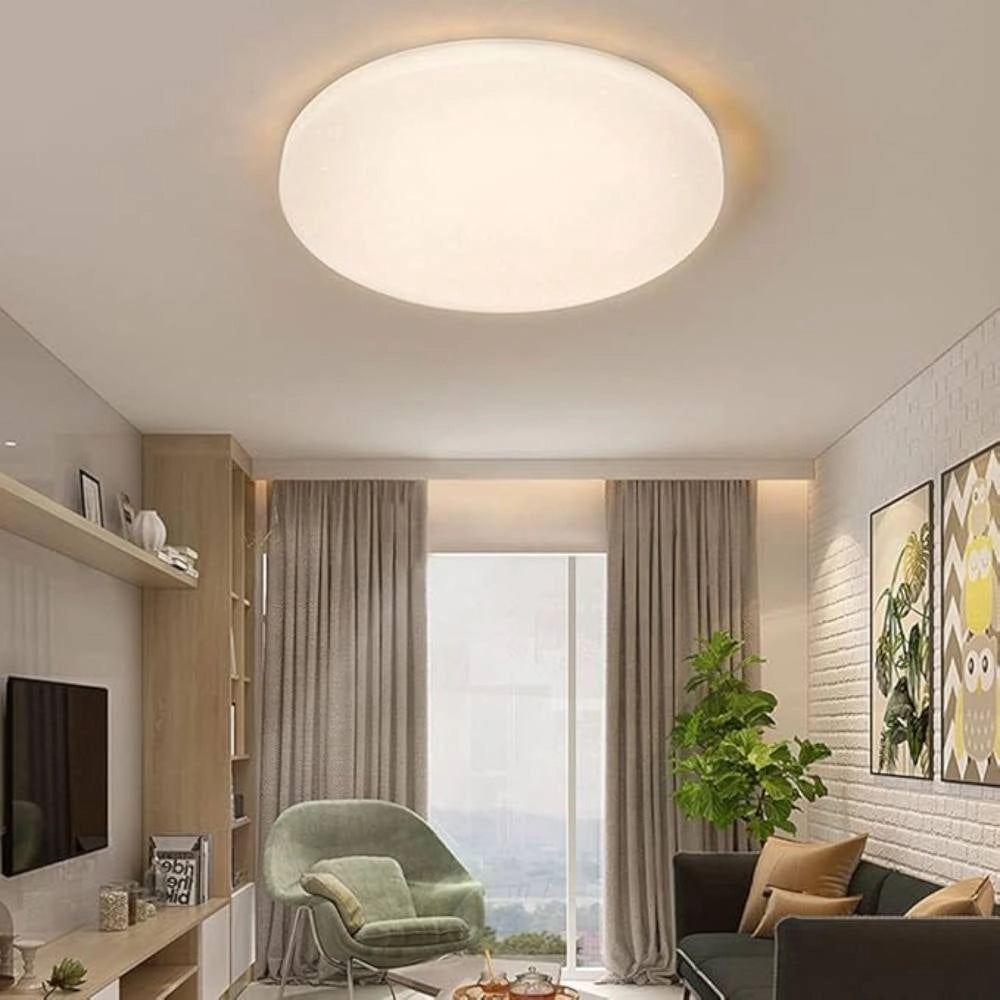 Plafoniera led bianca circolare a soffitto 18 watt luce naturale 4500k