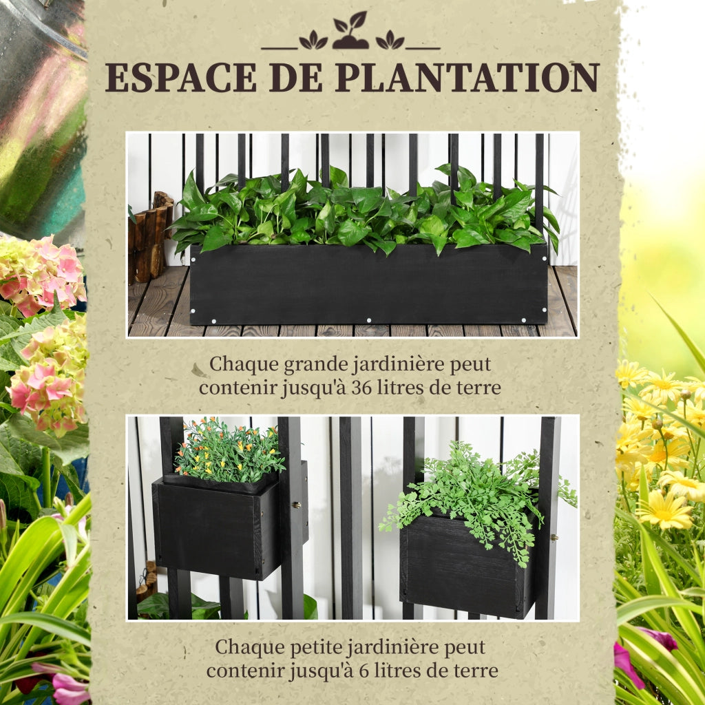 Giardino in legno con griglia per piante ¨C zephmum ¨C 90x45x170 cm